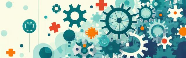 Interconnecting gears representing seamless integration of third-party APIs