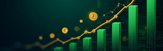 Graph trending upwards with monetary symbols, representing API monetization strategies